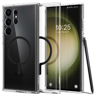 Mbrojtëse për celular Samsung Galaxy S23 Ultra Spigen Ultra Hybrid OneTap MagSafe Ring, e zezë
