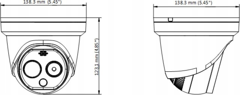 Kamerë IP termale Hikvision DS-2TD1228-2/QA, bi spektrale, PoE, e bardhë