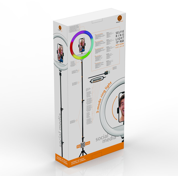 Tripod me dritë Powerton 13", RGB