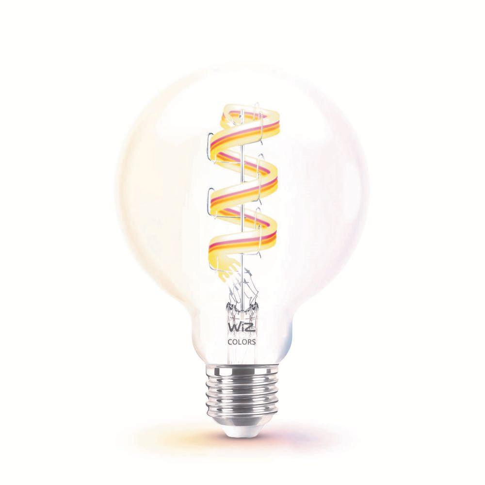 Llambë smart WiZ Filament Globe Clear G95, E27, e tejdukshme