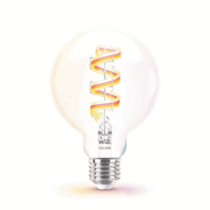 Llambë smart WiZ Filament Globe Clear G95, E27, e tejdukshme
