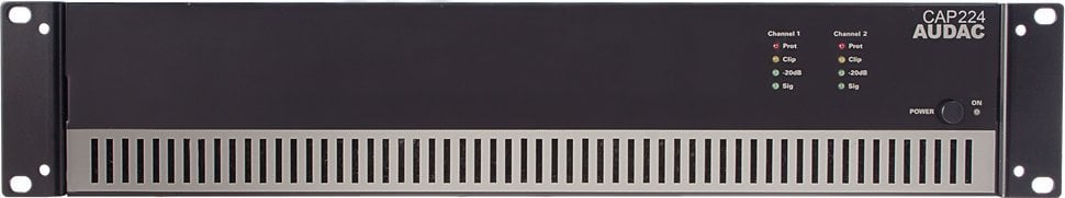 Përforcues audio Audac CAP224, 2x240W, 100V, i zi