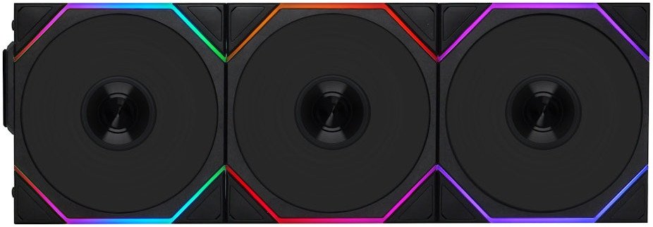 Вентилатор за компјутер Lian Li UNI TL Wireless Reverse Blade, 120mm, ARGB PWM, сет 3 парчиња, црн