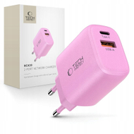 Karikues muri Tech-Protect NCA30, 30W PD QC3.0, 2 porta USB, rozë
