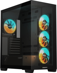Kуќиште за компјутер GIGABYTE C500 Panoramic Stealth, mid tower, ARGB, црно