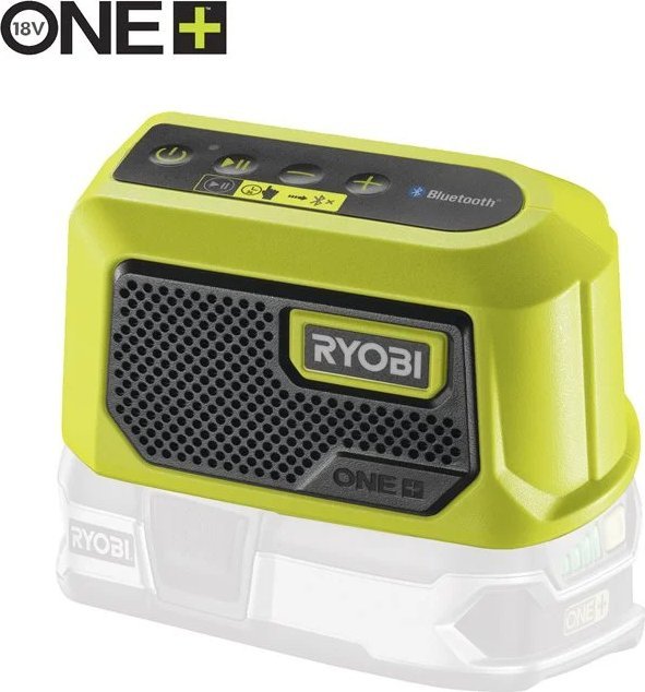 Altoparlant Bluetooth pa tela Ryobi 18V ONE+, mini, version bare tool, jeshil