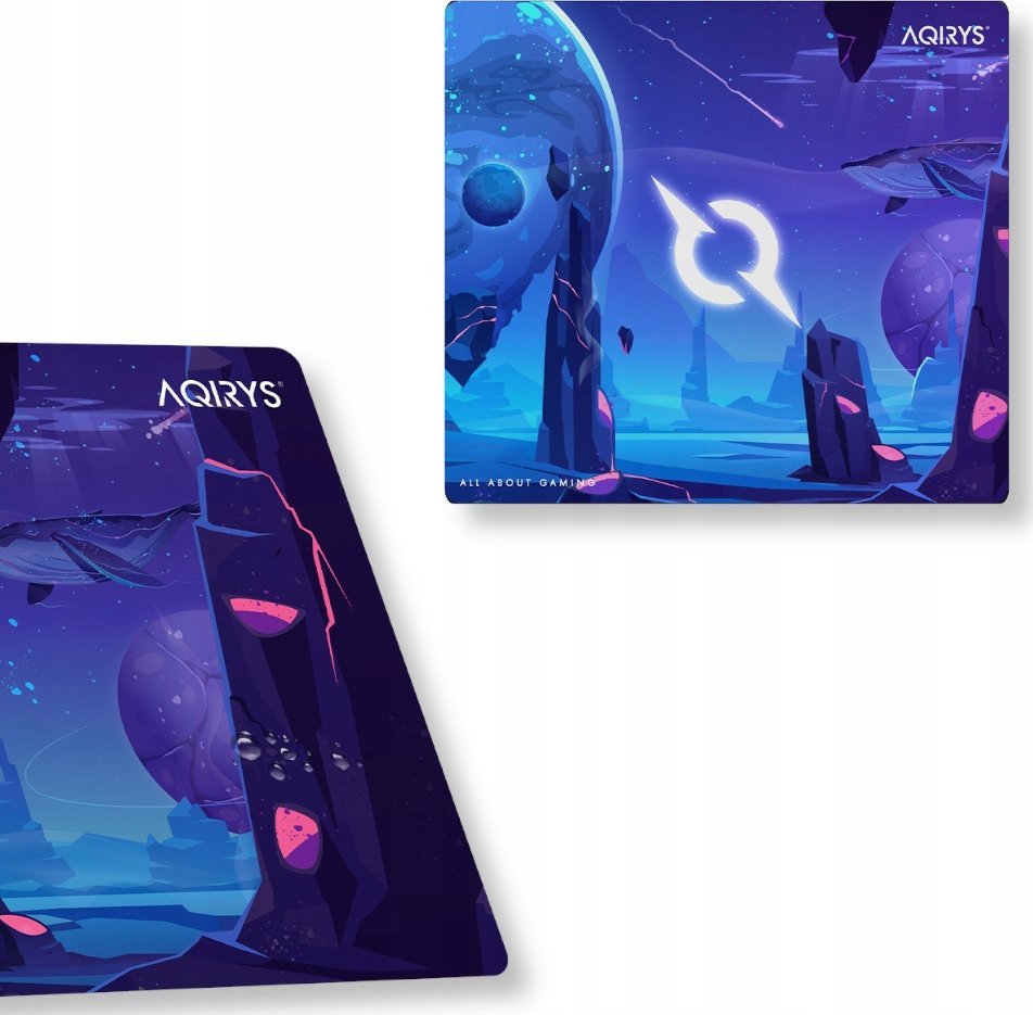 Mousepad gaming AQIRYS KRAKEN MD, tekstil mikrofiber, bazë gome antirrëshqitëse, i zi