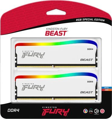 Memorie Kingston Fury Beast RGB Special Edition, DDR4, 16 GB, 3200 MHz, CL16, KF432C16BWAK2/16