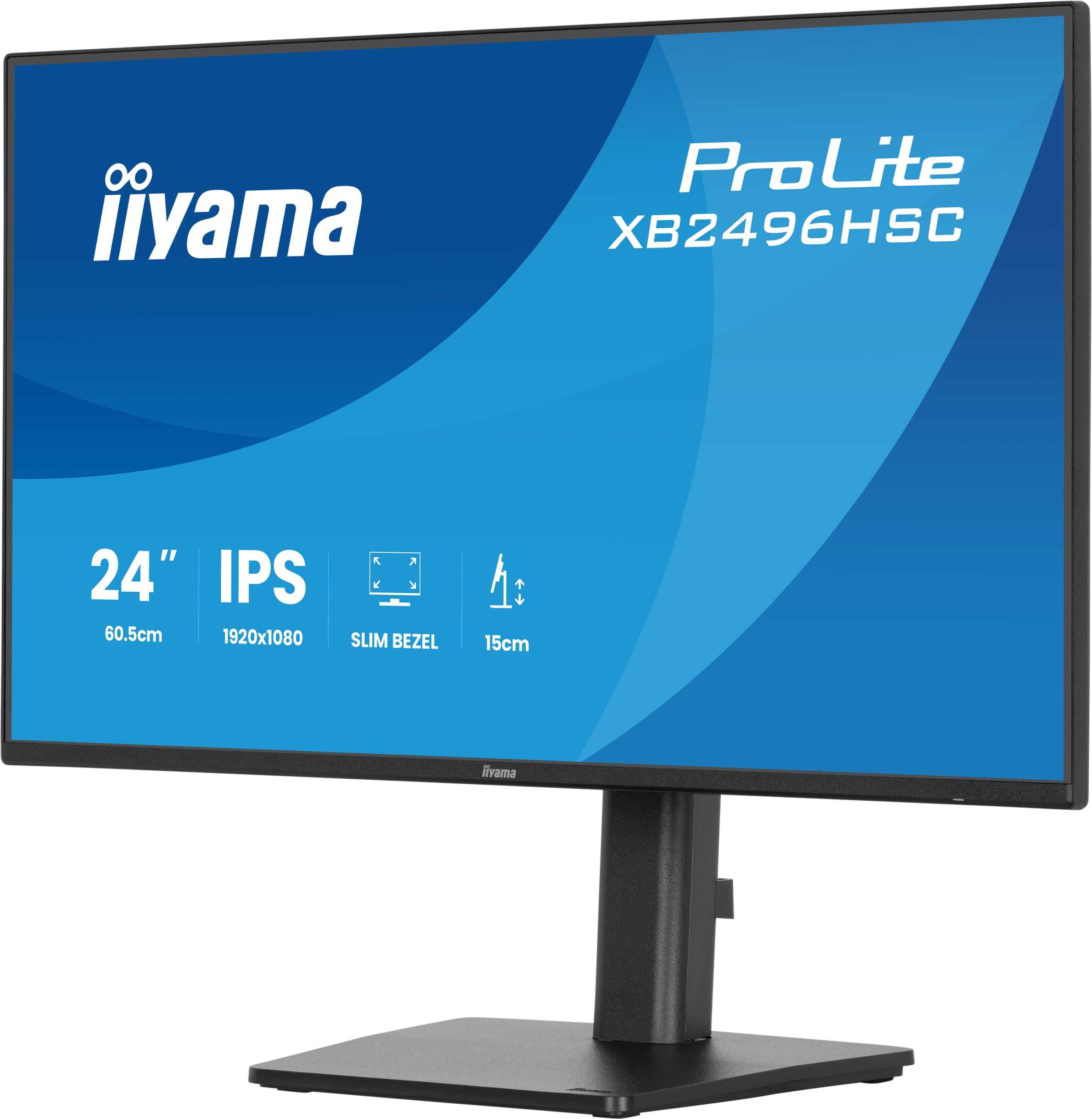 Monitor IIYAMA XB2496HSC-B1, 24", IPS, Full HD, i zi