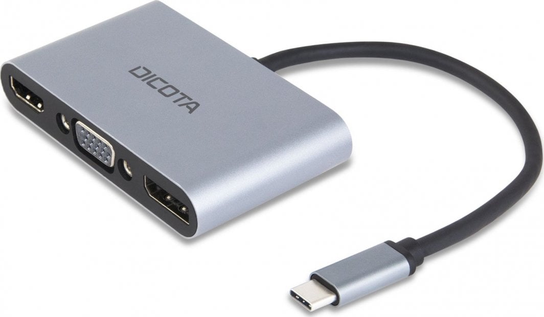 Docking station Dicota D32064, USB-C, kompakt, argjendtë