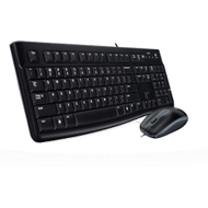 Set tastierë dhe maus Logitech MK120, me kabllo USB, plug and play, i zi