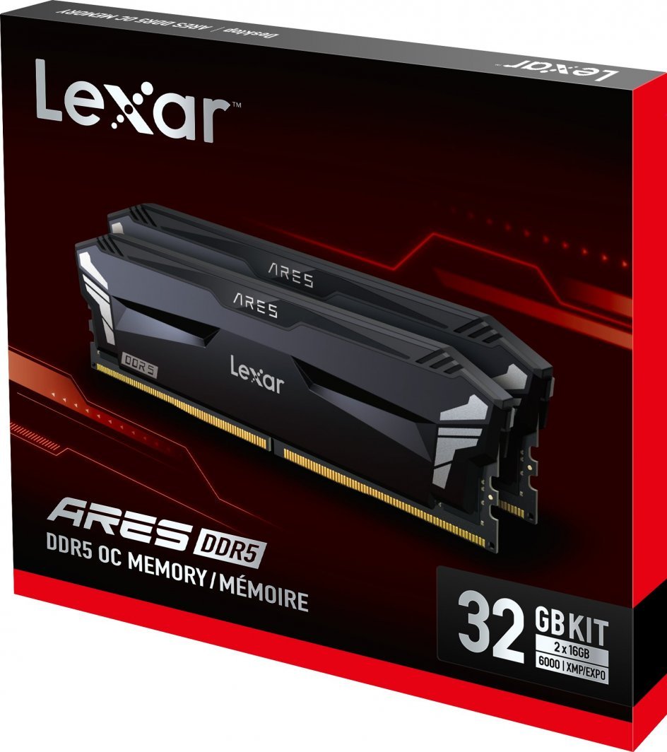 меморија  Lexar Ares, DDR5, 32 GB, 6000 MHz, CL32, LD5U16G60C320A-RGD