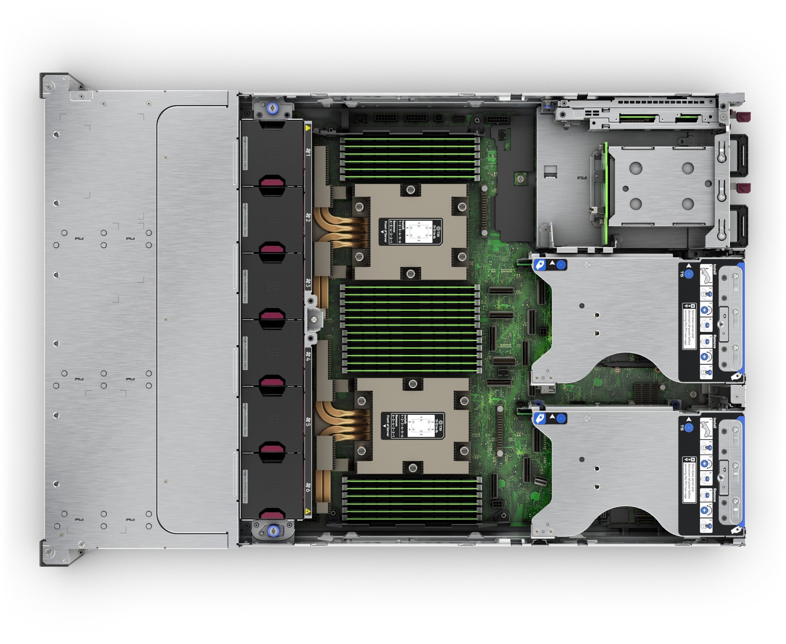 Server rack HPE ProLiant DL385 Gen11, AMD EPYC 16 bërthama 3.0GHz, 64GB RAM, 2x480GB SSD, 2x1000W