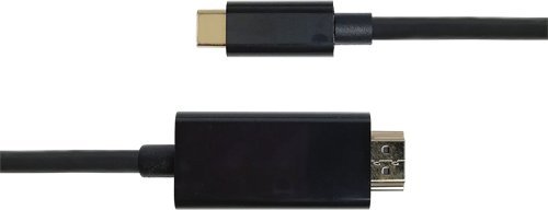 Kabllo video Deltaco 00140019 USB Type C në HDMI, 4K 60Hz, 1m, i zi