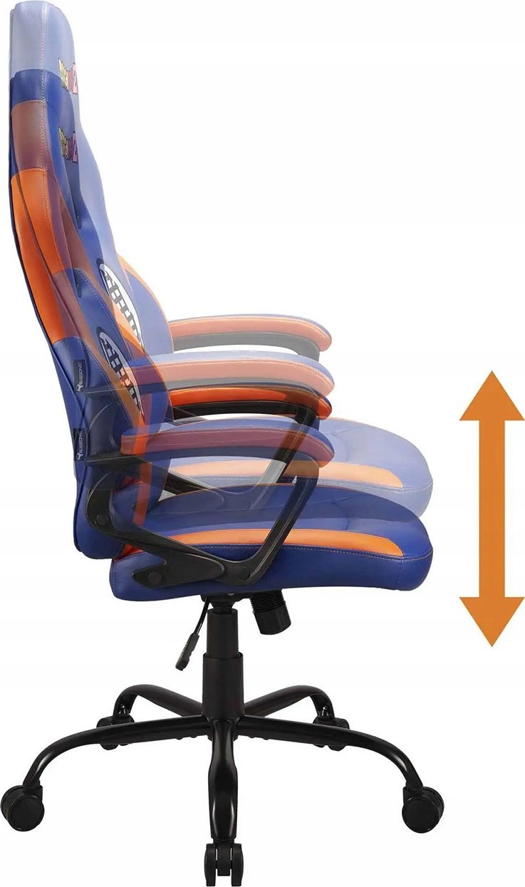 Karrige gaming Dragon Ball Z, ergonomike, me mbështetëse krahësh, shumëngjyrëshe