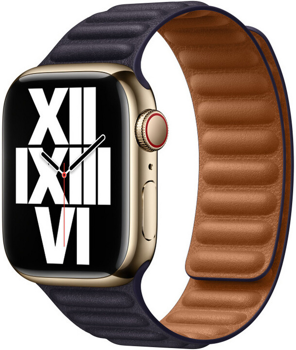 Apple Watch 41mm Band, Ink Leather Link - S/M