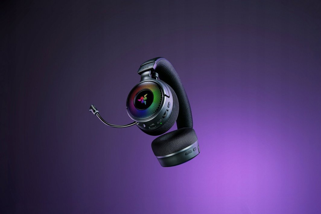 Kufje gaming Razer Kraken V4 Wireless, pa tela, RGB, të zeza
