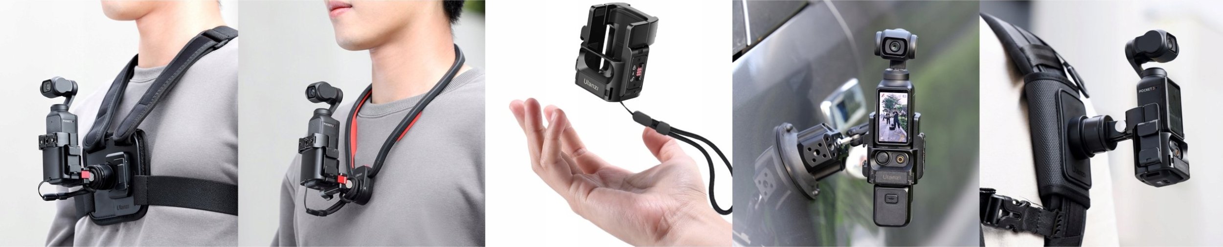 Adapter zgjerues për kamerë aksion Ulanzi PK 06, për DJI Osmo Pocket 3, i zi