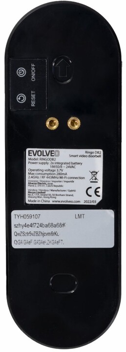 Zile video smart me wireless + zile prizë EVOLVEO Ringo DB2, e zezë