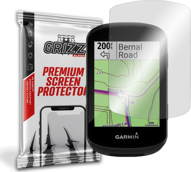 Qelq mbrojtës hibrid GrizzGlass për Garmin Edge 530, oleofobik, transparencë e lartë