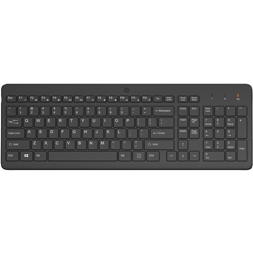 Tastierë wireless HP 225, madhësi e plotë, bllok numerik, e zezë