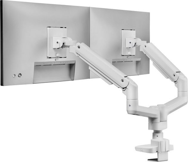 Носач за маса за монитори LevelOne Equip 650183, 17-35", два монитори, бел