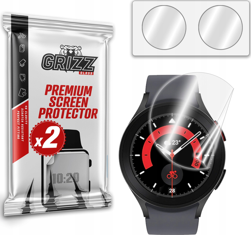 Film mbrojtës keramik GrizzGlass Grizz CeramicFilm, për Samsung Galaxy Watch 5 Pro, transparent