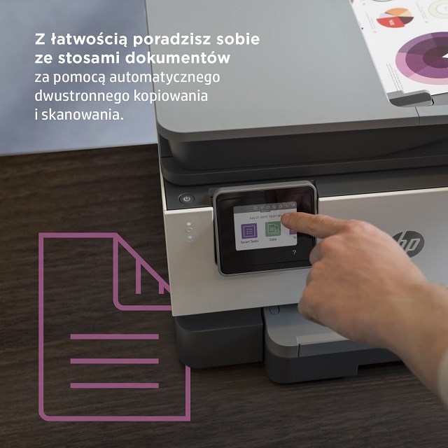 Printer multifunksional HP OfficeJet Pro 9012e, Inkjet termal, i zi