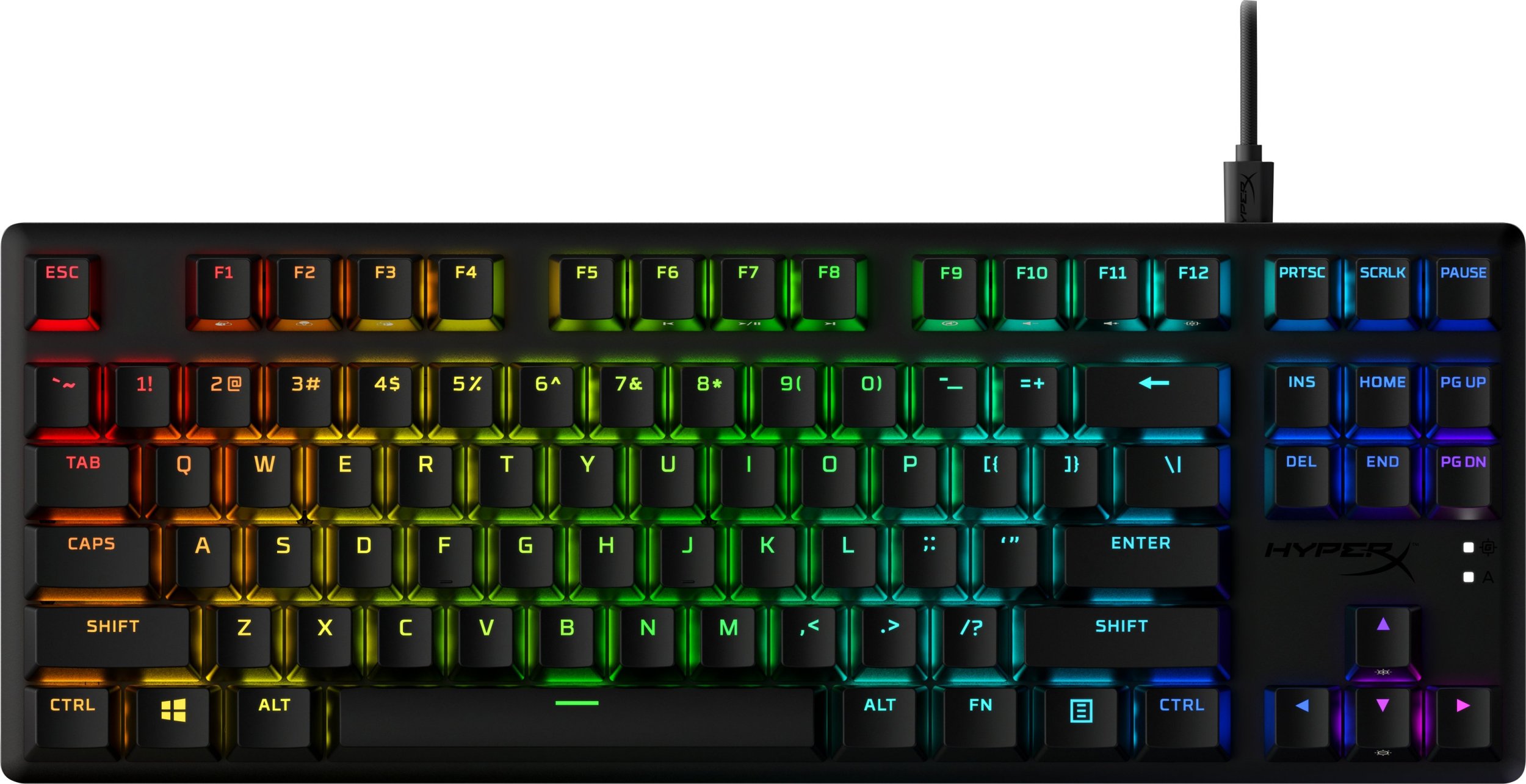 Tastierë mekanike HyperX Alloy Origins Core PBT HX Aqua, TKL, USB C, me ndriçim RGB