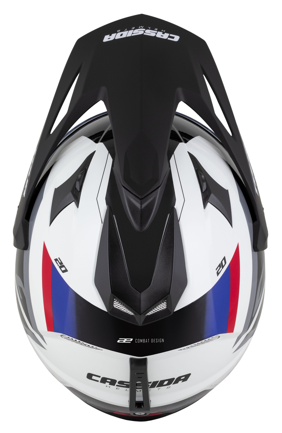 Kaska moto Cassida Tour 2.0 X-tra, Pinlock ready, ECE 22.06, e bardhë blu kuqe zezë mat