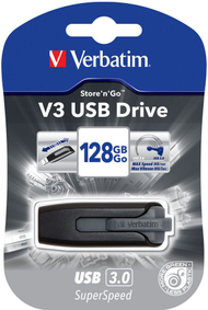 USB Verbatim Store n Go V3, 128GB, USB 3.0, e zezë