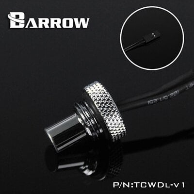Senzor temperature Barrow 10K Stop Plug, G1/4, NTC 10kΩ, argjendtë