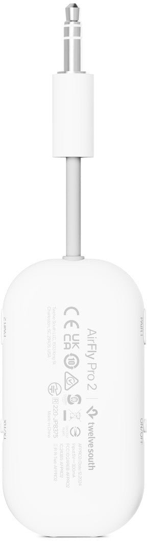 Transmetues Bluetooth Twelve South AirFly Pro 2, 25 orë bateri, i bardhë