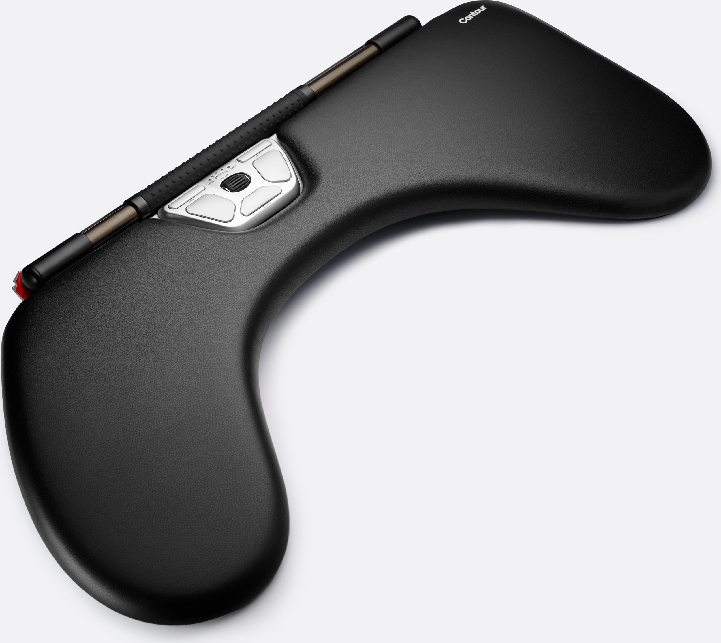 Mbështetëse ergonomike Contour Design RollerMouse Arm Support Red, për kyçe dhe krahë, e zezë