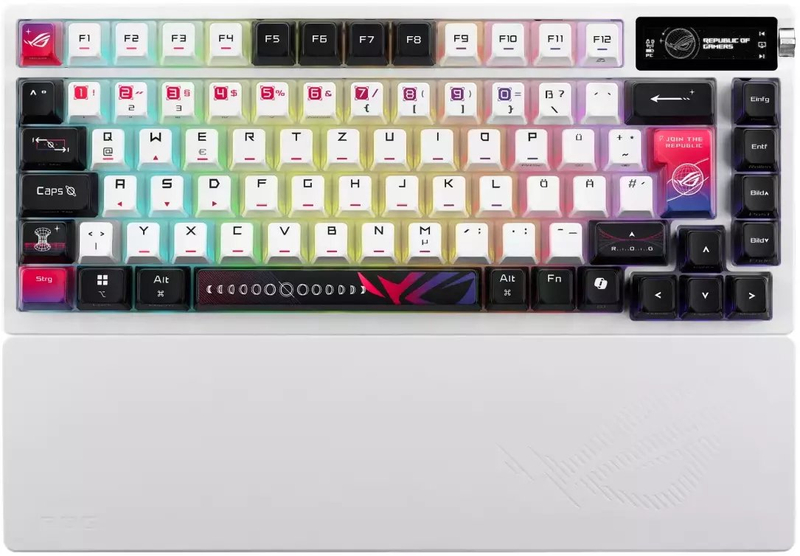 Tastierë mekanike ASUS ROG Azoth X CH, me kabllo dhe pa kabllo, RGB, e zezë