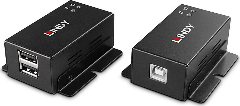 Zgjatues USB Lindy 2 Port USB 2.0, 50m, për Cat.6