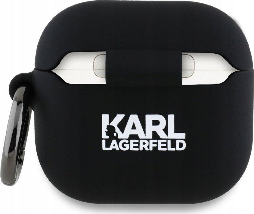 Mbulesë silikoni Karl Lagerfeld 3D Choupette për AirPods 4, e zezë