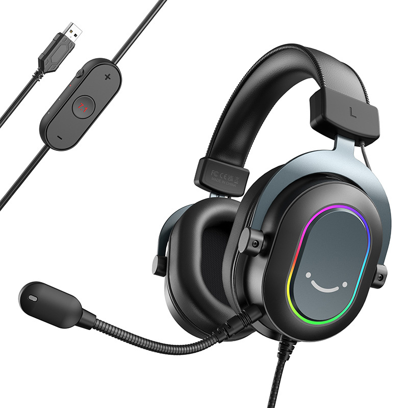 Kufje gaming Fifine H6, me kabllo, 7.1 virtual surround, të zeza