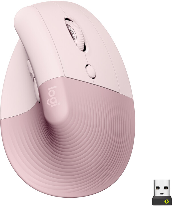 Maus wireless Logitech Lift, rozë