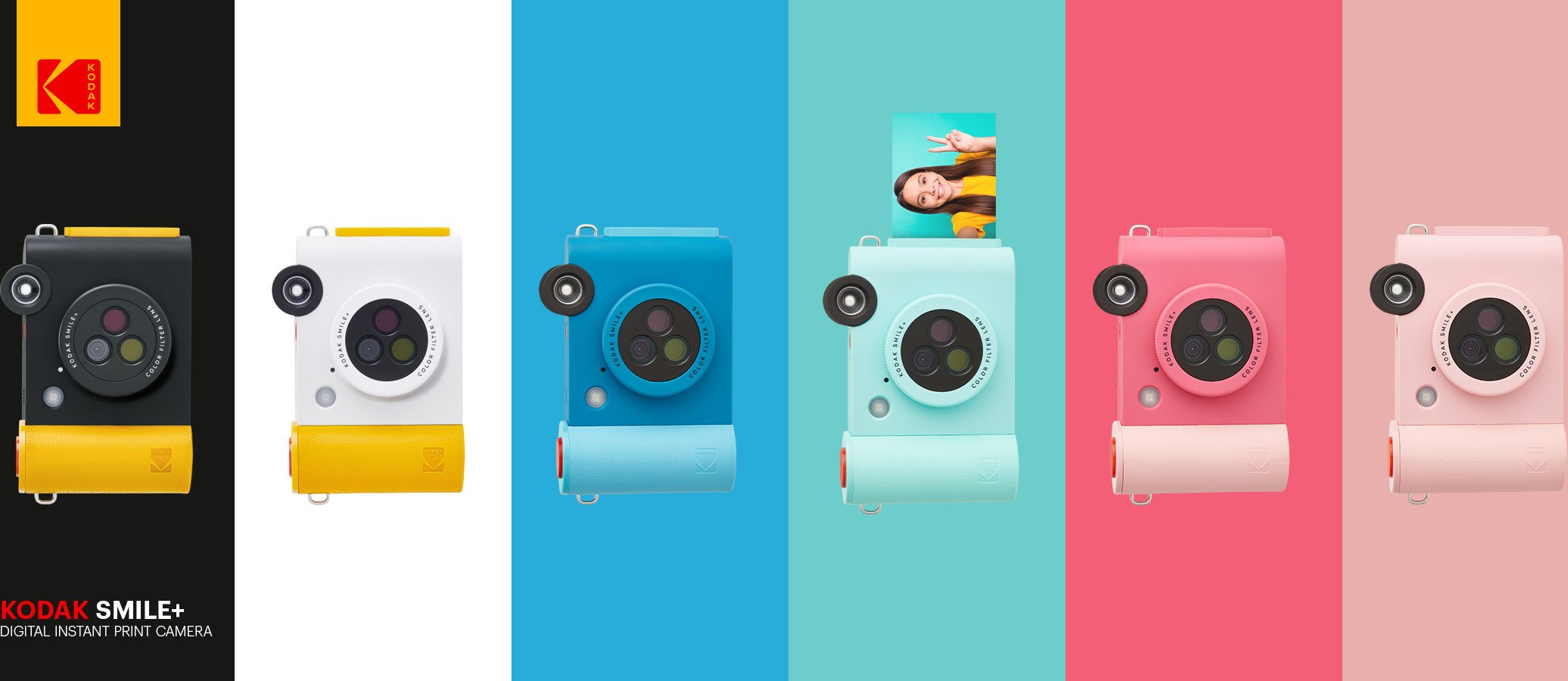 Kamerë instant digjitale Kodak Smile Plus, wireless, lente me efekte, e gjelbër
