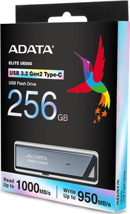 USB ADATA UE800, 256GB, USB 3.2 Gen2 Type C, e zezë