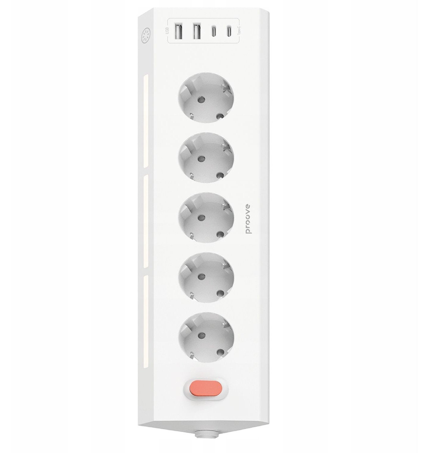 Zgjatues elektrik Proove Prism, 5x AC, 2x USB A, 2x USB C, 1.6 m