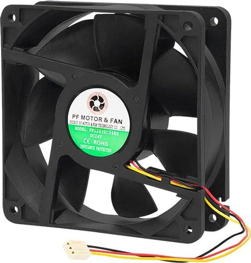 Ventilator ftohës Industrial Sliding Fan 120x120x38mm, 24VDC, 2000 rpm, i zi