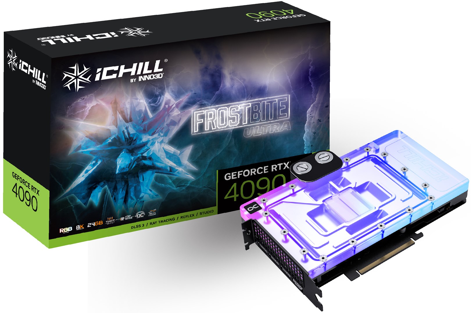 Kartë grafike Inno3D iChill NVIDIA GeForce RTX 4090, 24 GB GDDR6X
