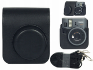 Заштитна торба LOVE INSTANT за фотоапарат Fujifilm Instax Mini 41, еко кожа, со ремен, црна