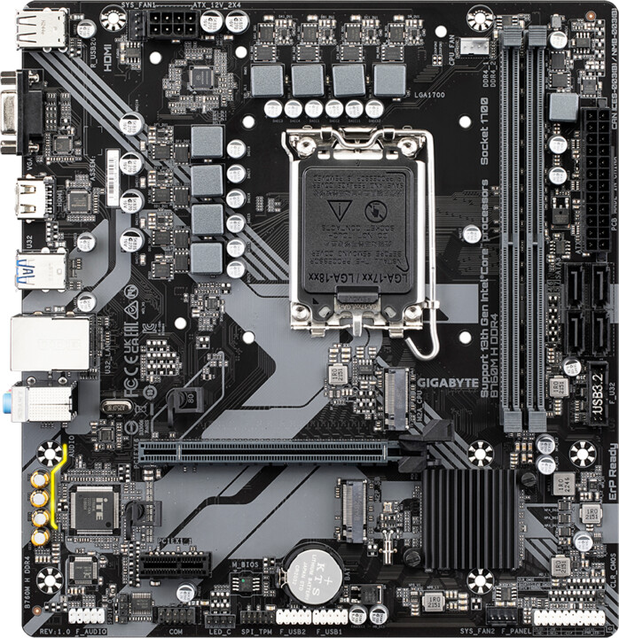 Матична плоча GIGABYTE B760M H DDR4 - Intel B760