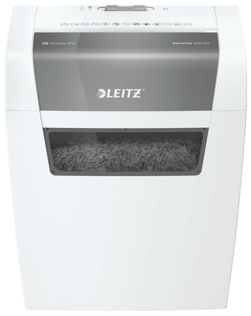 Grirës dokumentesh Leitz IQ Home P4, DIN P-4, 6 fletë, i bardhë