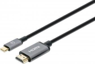 Kabllo USB C në HDMI, 1m, 4K 60Hz, gri