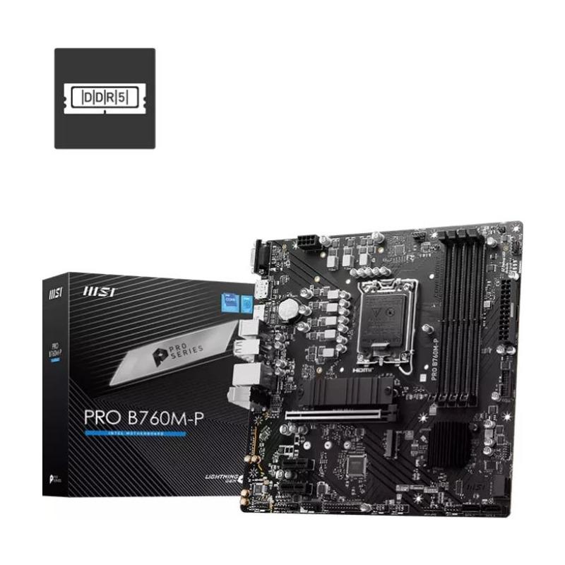 Pllakë amë MSI PRO B760M P, Intel LGA1700, DDR5, mATX