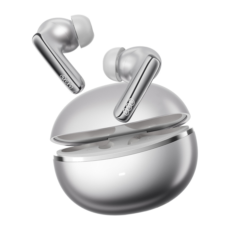 Kufje wireless QCY HT18 MeloBuds N70, Bluetooth 6.0, Hybrid ANC, argjendta